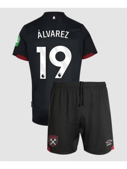 West Ham United Edson Alvarez #19 Replika Borta Kläder Barn 2024-25 Kortärmad (+ byxor)
